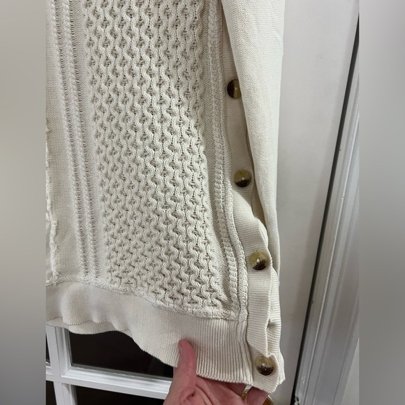Anthropologie Saturday Sunday Arcana Cream Cable Knit Sweatshirt - Size S - Picture 8 of 8